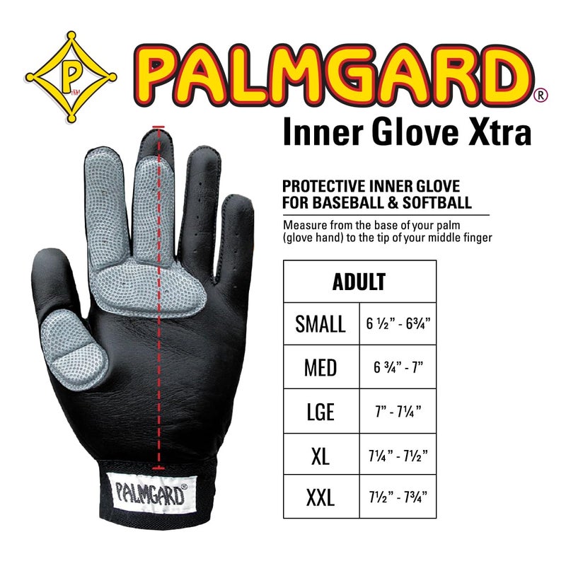 Markwort Palmgard Xtra Inner Glove, Black, Left Hand, Adult, Medium - Image 2